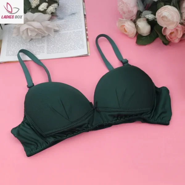 Green Cotton Foam Wireless Bra