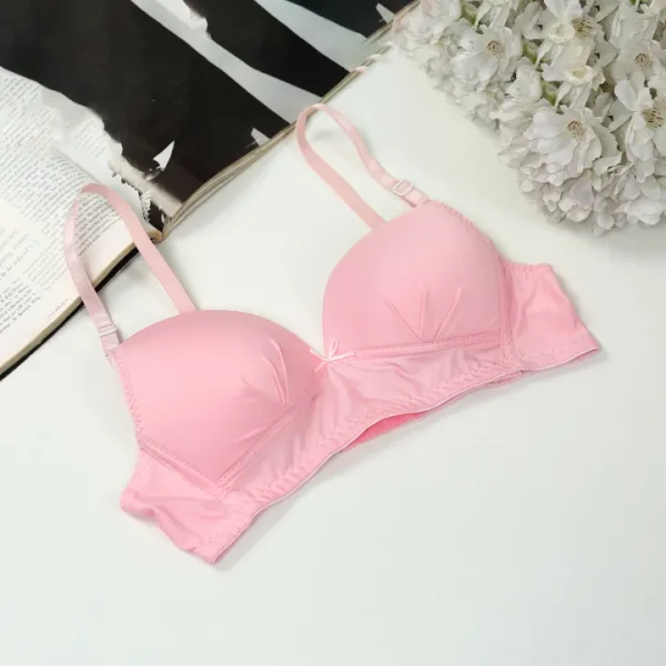 Pink Cotton Foam Wireless Bra