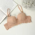 Skin Color Cotton Lace Foam Wire Bra