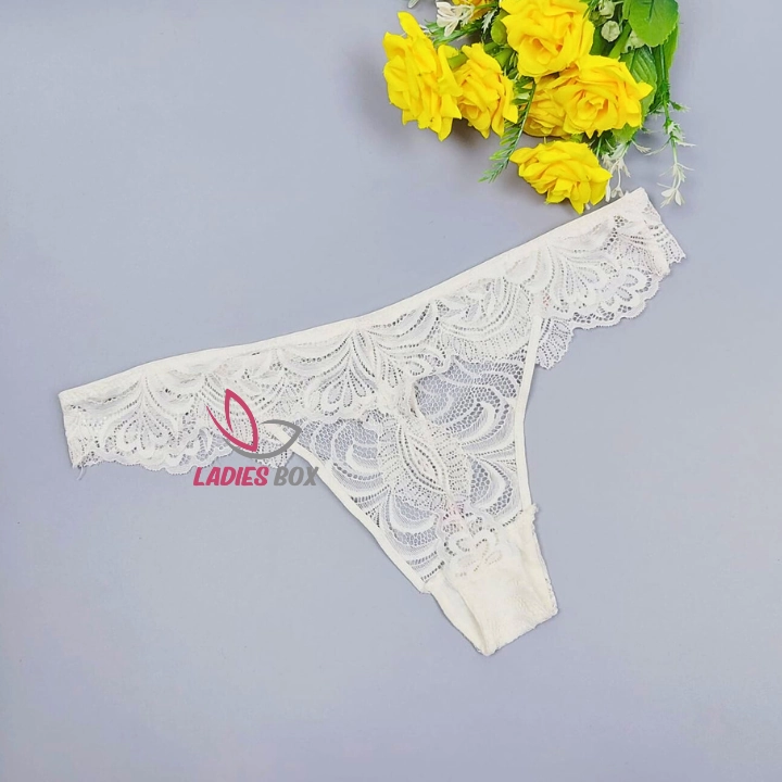 1 Thong Lace Cream Color panty