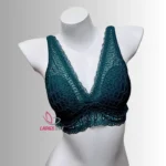 Violet Green Color Lace Wireless Bra