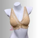 Violet Skin Color Lace Wireless Bra