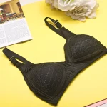 Premium Quality Black Color Lace Cotton Foam Wireless Bra