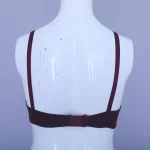 Premium Quality Dark Maroon Color Lace Cotton Foam Wireless Bra