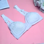 Premium Quality White Color Lace Cotton Foam Wireless Bra