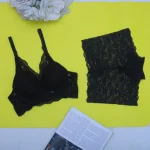 Black Color Bra Panty Set