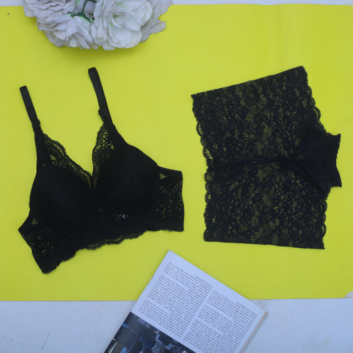 Black Color Bra Panty Set