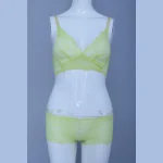 Lime Green Color Bra Panty Set