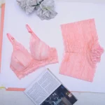 Pink Color Bra Panty Set