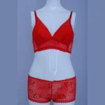 Red Color Bra Panty Set