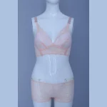 Peach Pink Color Bra Panty Set