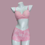 Pink Color Bra Panty Set