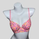 Print Multi Color Pink Boll Wire Bra