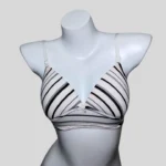 Print Multi Color White-Black Step Wireless Bra