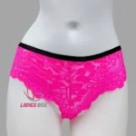 Stylish Bright Pink Color Net Panty