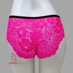 Stylish Bright Pink Color Net Panty