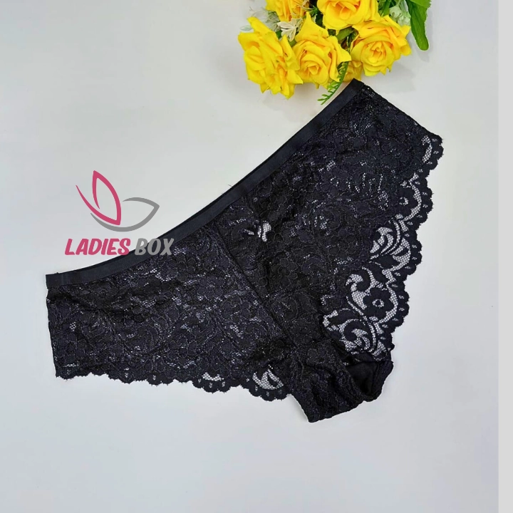 Stylish Black Color Net Panty