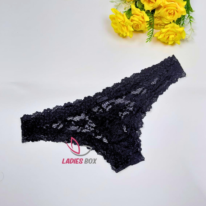 Premium Thong Lace Black Color panty