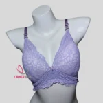 Lavender Cotton Lace Foam Wireless Bra