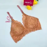 Deep Skin Cotton Lace Foam Wireless Bra