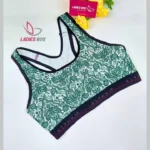 Sports Multi Green Print Color Bra