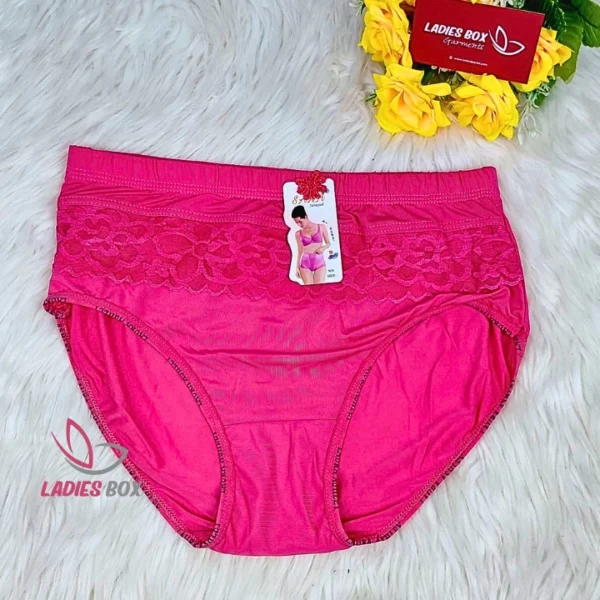 China Cloth Deep Pink Color Net Panty