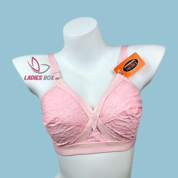 Like-me Confidence Pink Color Cotton Bra (Indian)