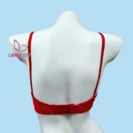 Elegant Red Color Step Cotton Foam Wireless Bra