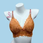 Deep Skin Cotton Lace Foam Wireless Bra