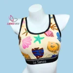 Sports Print Multi Skin Color Step Bra