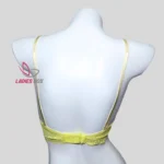 Lemon Color Cotton Lace Foam Wireless Bra