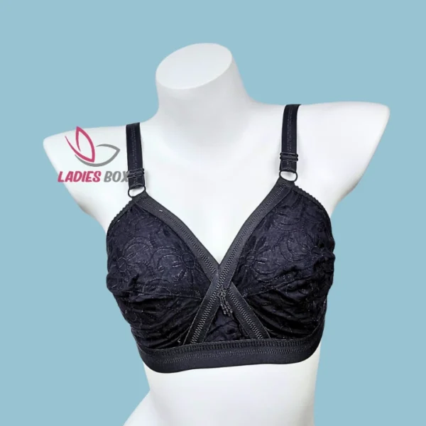 Like-me Confidence Black Color Cotton Bra (Indian)