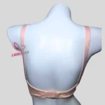 Peach Pink Color Cotton Lace Foam Wireless Bra