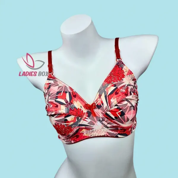 Multi red Print Color Cotton Bra