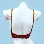 Brick Red Cotton Lace Foam Wireless Bra