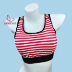 Sports Print Multi Red&White Color Step Bra
