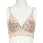 Cotton Lace Foam Wireless Bra Off-white