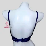 Cotton Lace Foam Wireless Bra Royal Blue