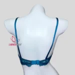Cotton Lace Foam Wireless Bra Teal