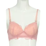 Cotton Lace Foam Wire Bra Baby Pink