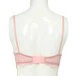 Cotton Lace Foam Wire Bra Baby Pink