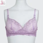 Cotton Lace Foam Wire Bra Lavender