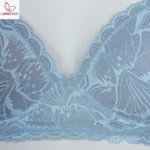 Cotton Lace Foam Wire Bra Sky Blue