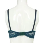 Cotton Lace Foam Wire Bra Teal