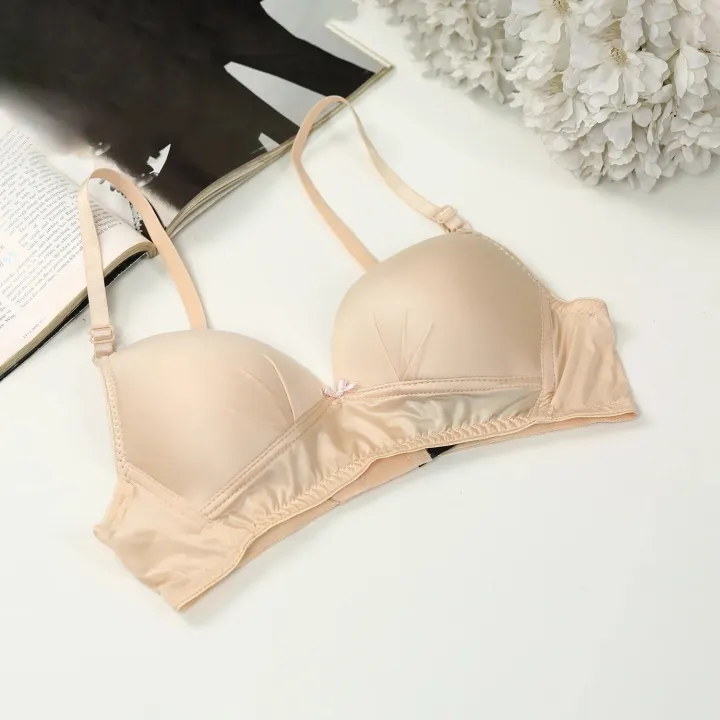 Cotton Foam Wireless Bra Beige