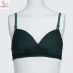 Cotton Foam Wireless Bra Green