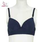 Cotton Foam Wireless Bra Navy Blue