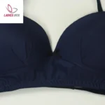 Cotton Foam Wireless Bra Navy Blue