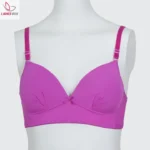 Cotton Foam Wireless Bra Purple