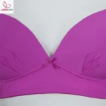 Cotton Foam Wireless Bra Purple